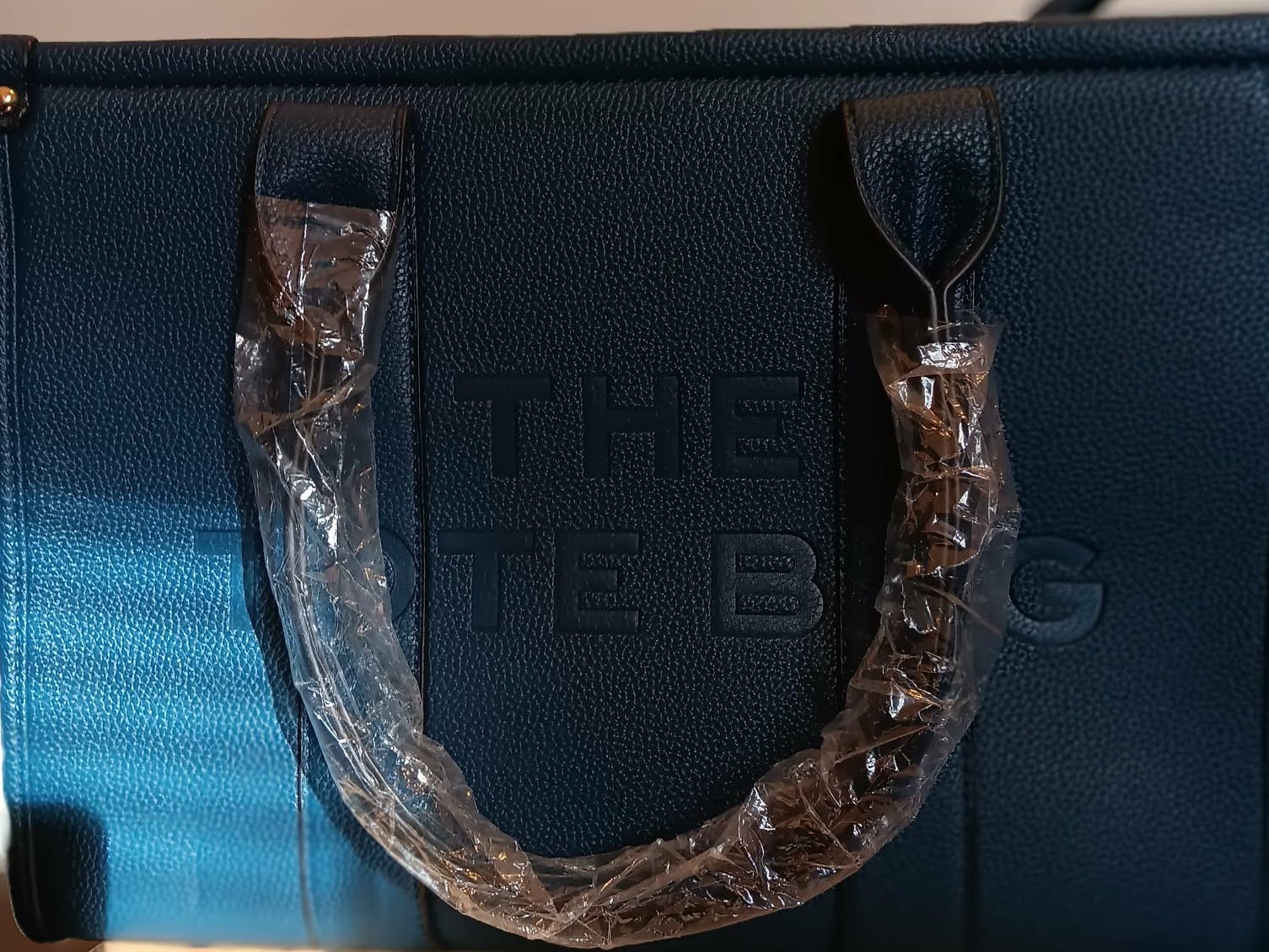 Tote Bag with wristlet/ crossbody strap-vegan faux leather