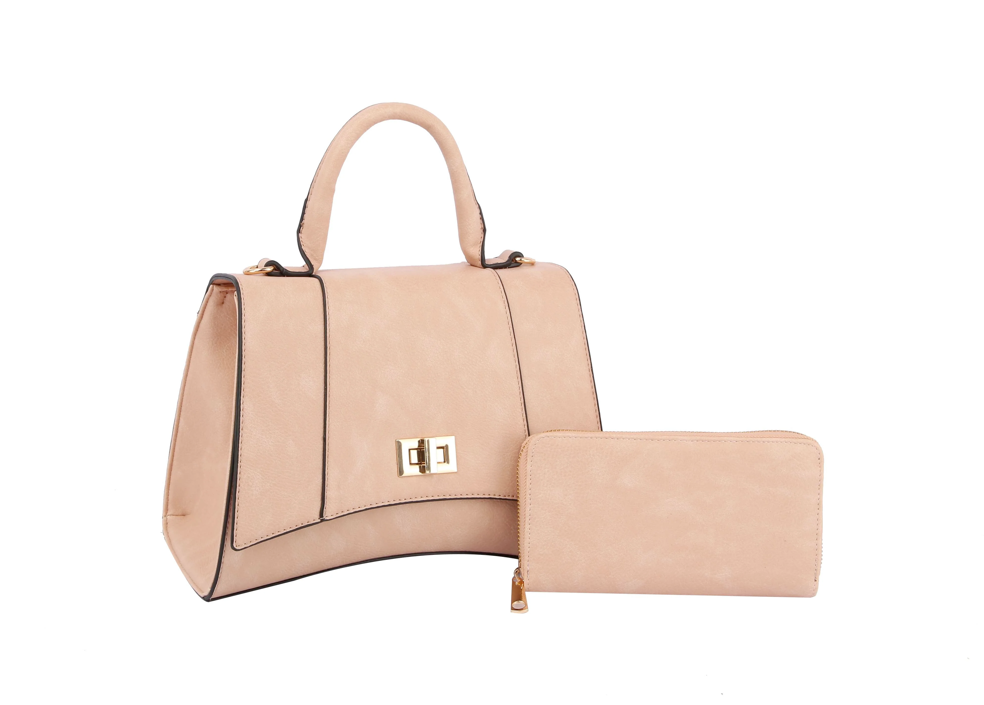 Satchel(handbag) with matching wallet