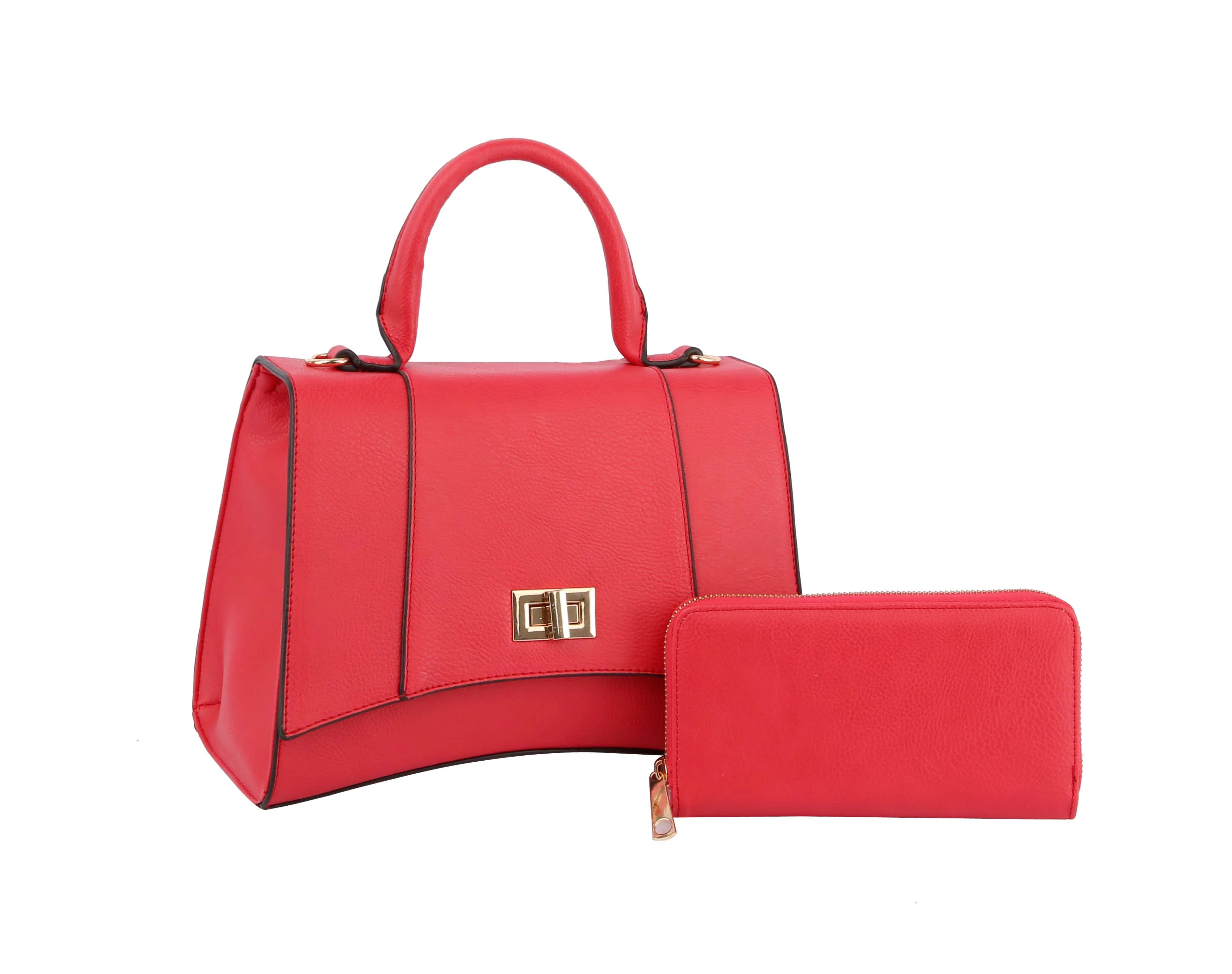 Satchel(handbag) with matching wallet